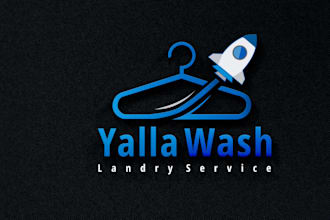 give a logo for cleaning service, maids, pressure wash, and laundry business