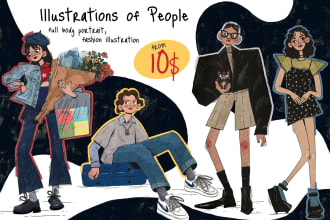 draw stylized people figures, fashion illustration