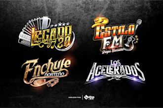 design an eye catching logo for your musical group norteño or band