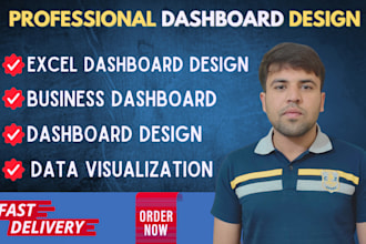 do intercative excel business dashboard design in 24 hours