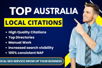 do 350 australia local citations backlinks for business SEO