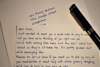 handwriting envelopes and letters for you