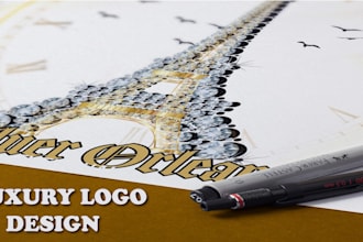 do a modern luxury logo design and branding