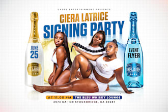 design modern event flyer and party flyer