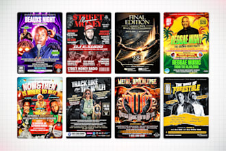 design modern event flyer and party flyer