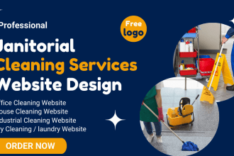 janitorial, office, house, industrial, dry cleaning service website