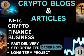 write SEO crypto blockchain nft articles and blogs