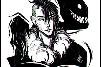 make a illustration for you in my style, oc games