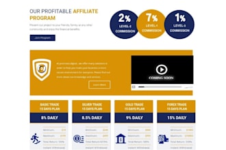 develop investment website or banking website within 24 hours