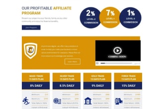 develop crypto investment website or banking website