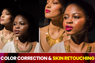 professional skin retouching and photo color grading