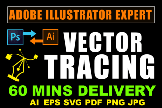 redraw vectorize logo and provide vector tracing services quickly