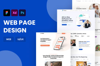 create clean and modern UI UX design for website in figma