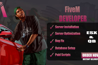 create esx and qb core fivem server for you