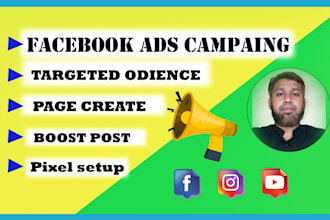 do your facebook ads manager and boost campaign