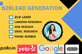 do professional lead generation, linkedin research, email list building