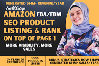 set up SEO amazon fba fbm product listings for pl, amazon listing creation