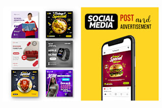 design eye catching social media post banner flyer for you