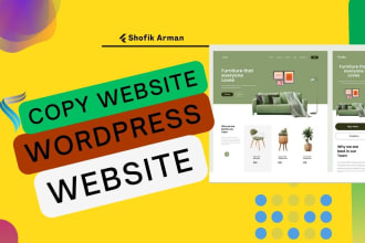 design copy website or duplicate website for your wordpress