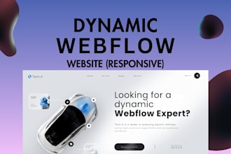 develop responsive webflow landing page or webflow website