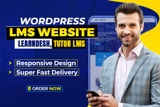 build online course website learndash or tutor lms in wordpress