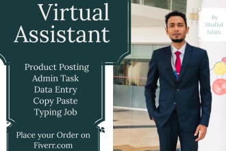 do any virtual assistant, data entry, or web research job