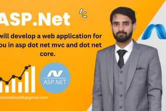develop a web application for you in asp dot net mvc and dot net core