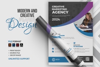 design health flyer, travel flyer and corporate flyer in print or digital format