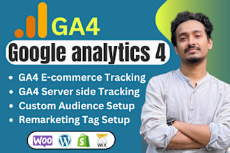 setup google analytics 4, shopify ga4 ecommerce tracking, server side tracking