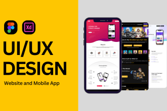 do website UI UX design and app UI UX design on figma