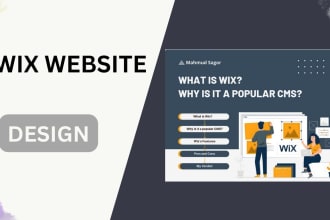 do wix design or  wix landing page or wix business website or wix ecommerce