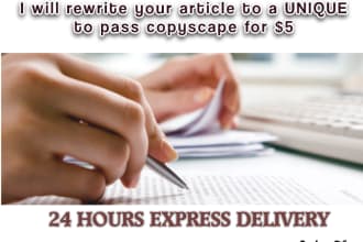 rewrite your article to a UNIQUE to pass copyscape