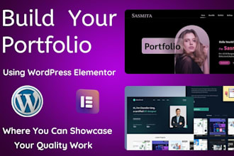 design a responsive custom portfolio website using elementor pro