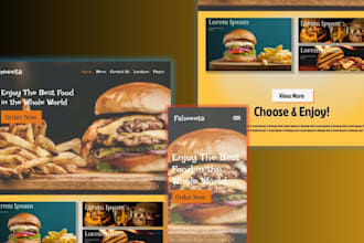 professionally design responsive cuisine website for your business
