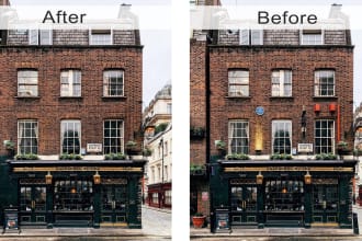 remove object and retouch house