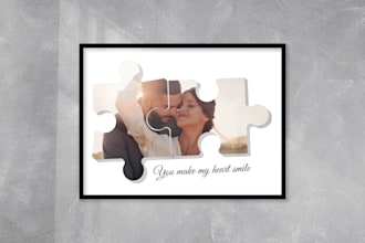 create custom couple love poster for valentines day or anniversary