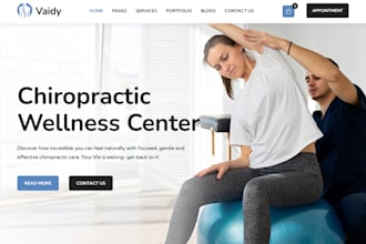 design dynamic chiropractor website massage healthcare, medical doctor website