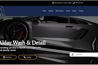 build car auto detailing car repair wash website car dealership rental website