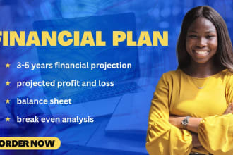 prepare a financial plan forecast and projection cash flow