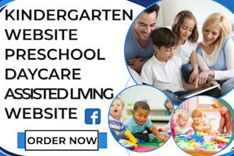 design kindergarten website preschool daycare website assisted living website