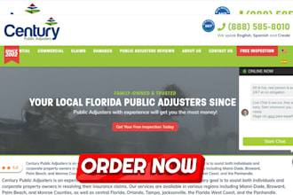 design public adjuster website insurance claim website insurance adjuster websit