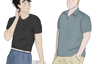 draw nsfw and sfw cartoon and comic style illustrations