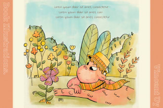 create whimsical and funny book illustrations