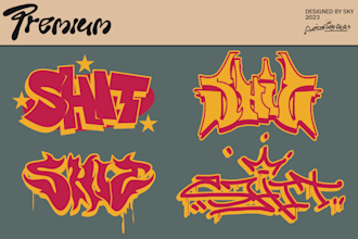 create custom logo type font edgy graffiti