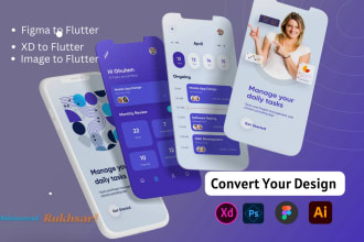 convert adobe xd figma UI to flutter ,figma to flutter code
