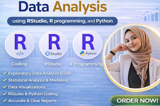 do data analysis, rstudio, coding and r programming language