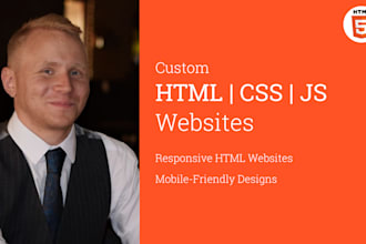 create an HTML, CSS and javascript website or landing page