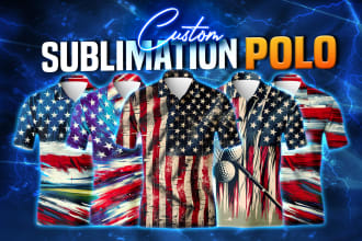 custom sublimation golf polo shirt design for subliminator, yoycol, pod teamwear