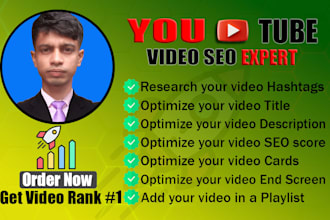 do youtube video SEO to get top rank and more video views
