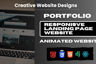 professionally develop your website HTML, CSS, react,django